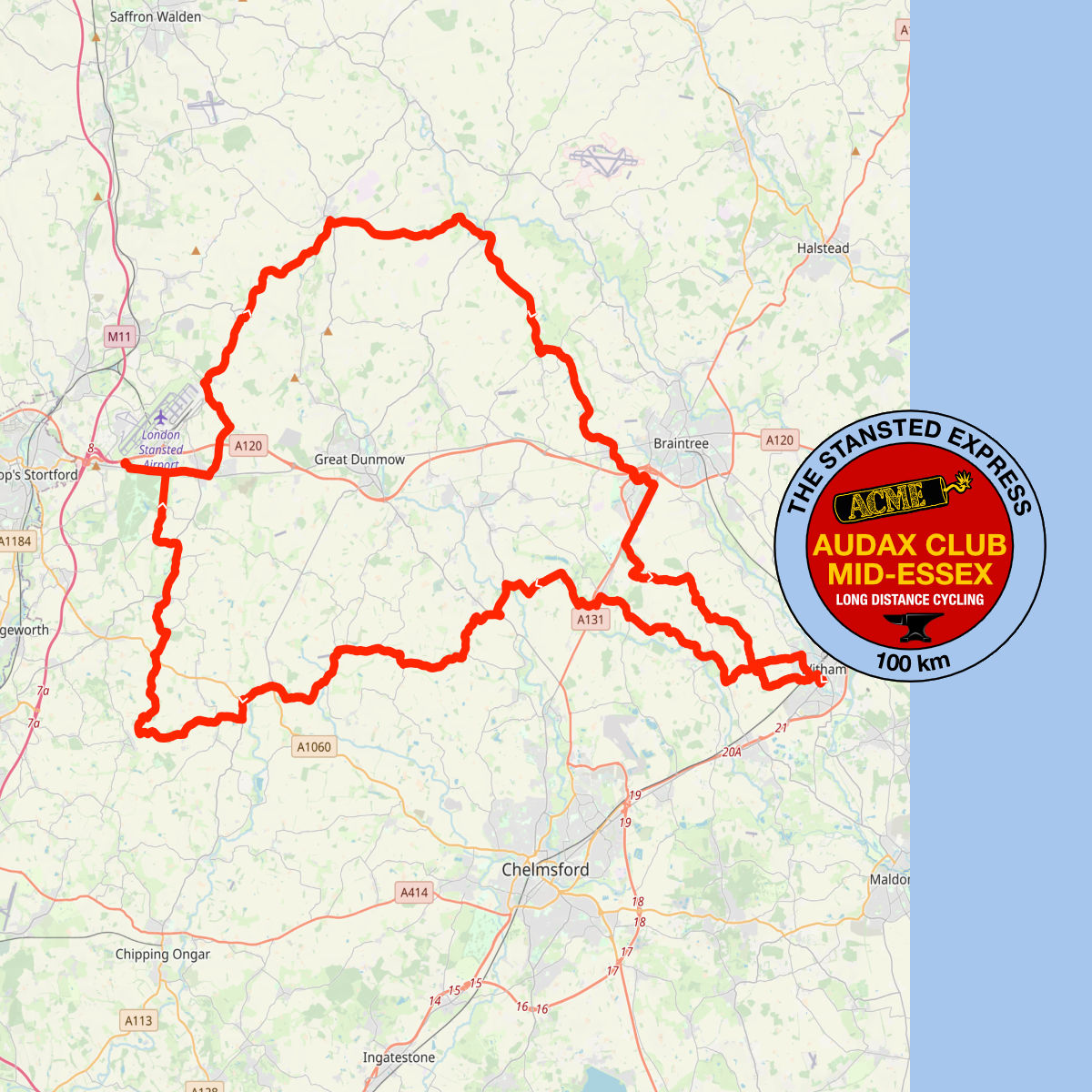 The Stansted Express (100km Audax)