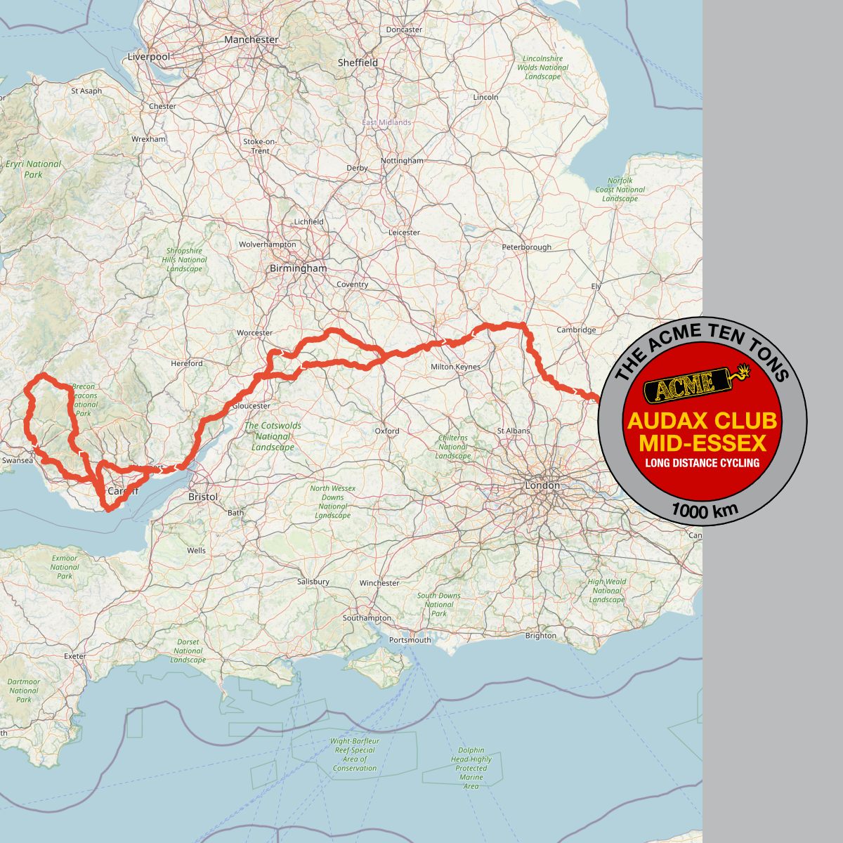 ACME Ten Tons (1000km Audax)