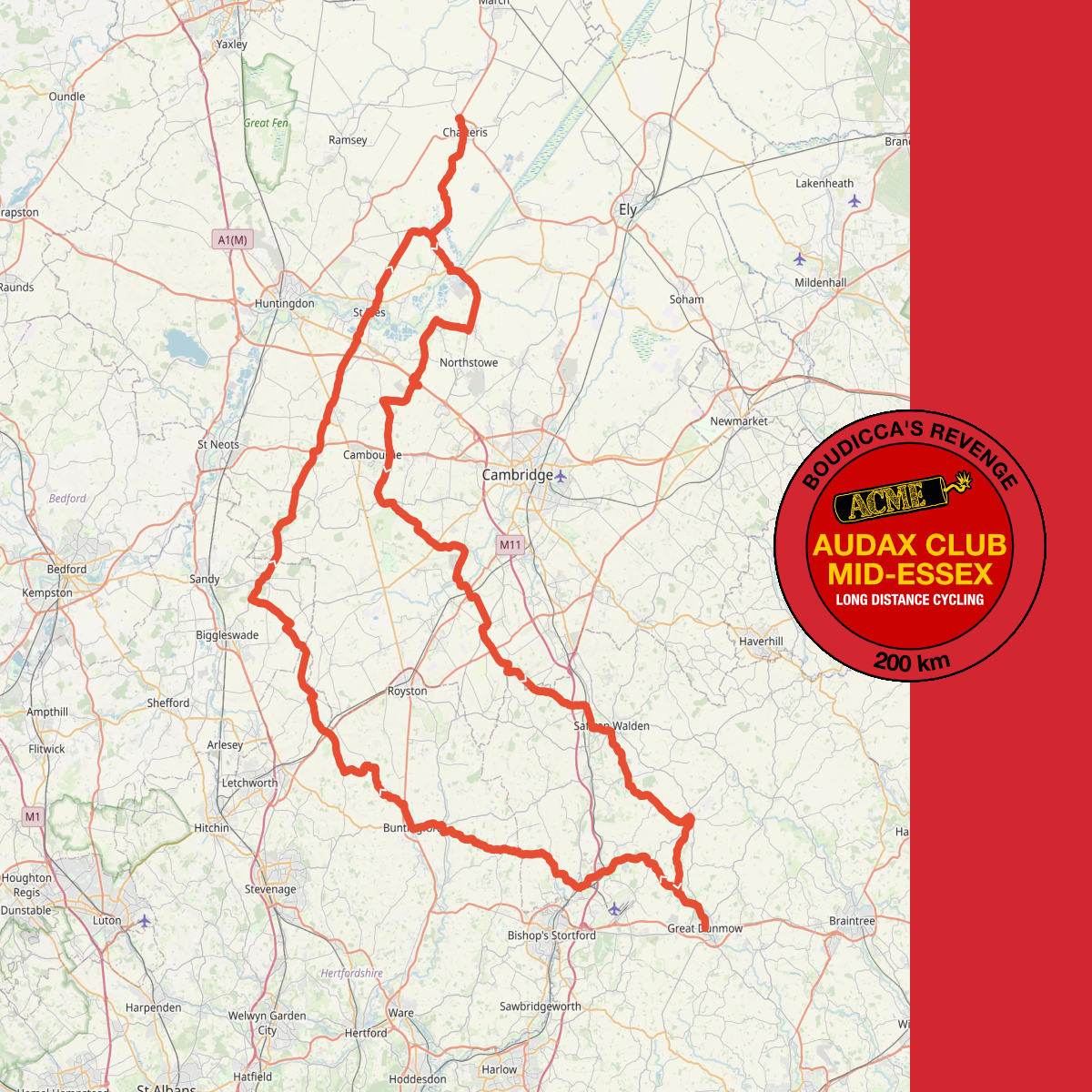 Boudicca's Revenge (200km Audax)