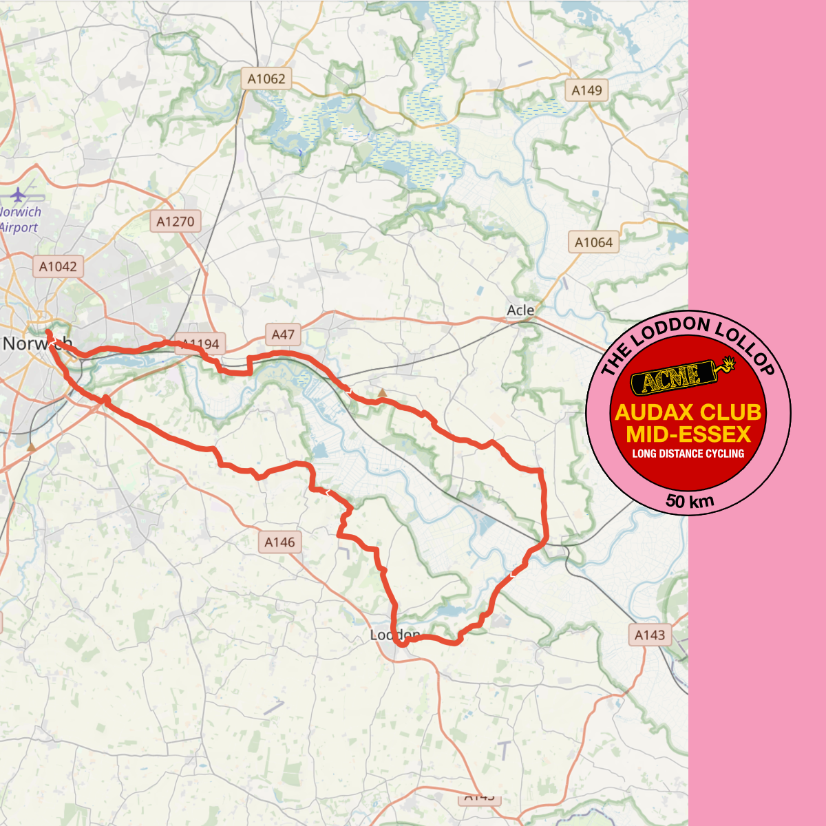 The Loddon Lollop (50km Audax)